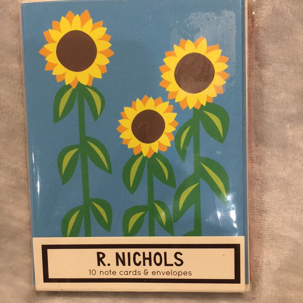 Sunflower Daisies Greeting Card Notes Set of 10, 5 in each style NWT blank